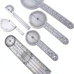 6Pcs Goniometer Plastic Angle Ruler Protractor for Joint Measurement Clear Rotary Design for Accurate Evaluation in Physical Therapy-0