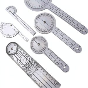6Pcs Goniometer Plastic Angle Ruler Protractor for Joint Measurement Clear Rotary Design for Accurate Evaluation in Physical Therapy-0
