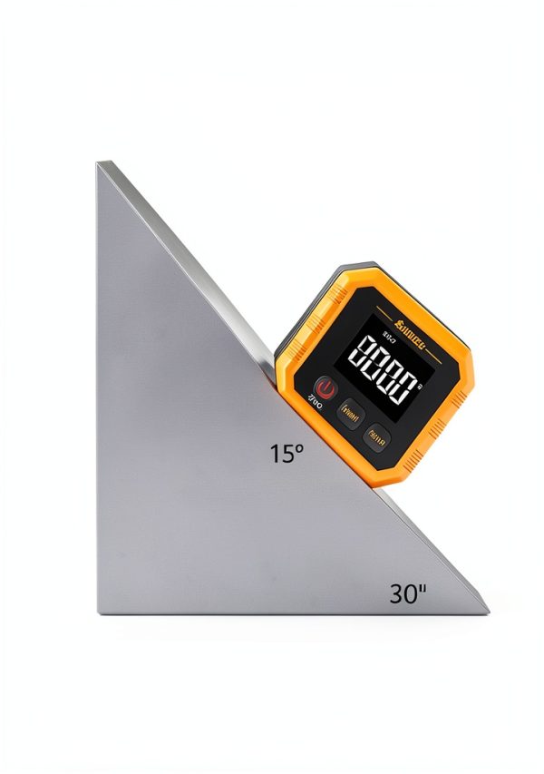 Rechargeable Digital Angle Finder, Digital Angle Gauge with Magnetic Back&Base, ±0.1° Accuracy Protractor Inclinometer Woodworking Tools, IP54, 360° Flip Screen, for Construction, Machinery-5