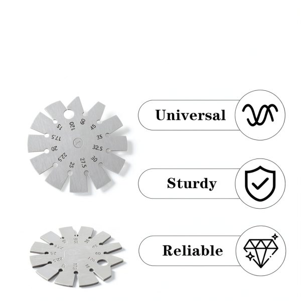 2 Pack Knife Angle Finder Professional Stainless Steel Bevel Gauge Drill Point Sharpening Gage for Woodworking, 15-120 Degree-2