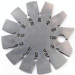 15-120 Degree Round Shape Knife Angle Finder Knife Blade Angle Gauge Stainless Steel Bevel Gauge Ax Angle Gauge for Measuring Knife Angle-0
