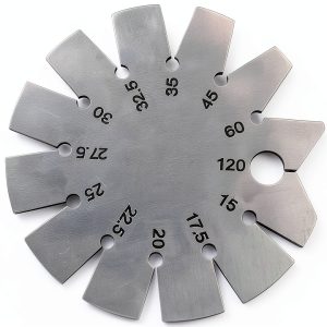 15-120 Degree Round Shape Knife Angle Finder Knife Blade Angle Gauge Stainless Steel Bevel Gauge Ax Angle Gauge for Measuring Knife Angle-0