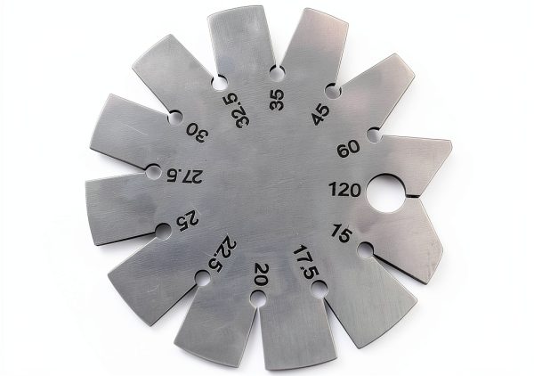 15-120 Degree Round Shape Knife Angle Finder Knife Blade Angle Gauge Stainless Steel Bevel Gauge Ax Angle Gauge for Measuring Knife Angle-0