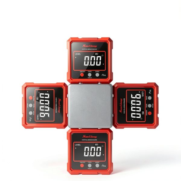Digital Angle Finder Tool with Electronic Laser，Rechargeable Digital Angle Gauge Digital Level Protractor Inclinometer with 4 Sides Strong Magnetic for Woodworking Tablesaw.-2