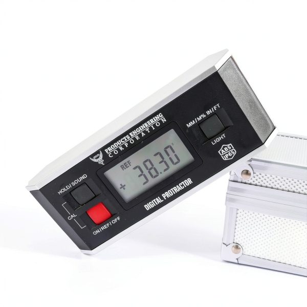 Digital Inclinometer, 360° Protractor Angle Finder Level, Magnetic V-Groove Base Protractor with Large Backlit LCD Display, High-Precision Meter Tool for Machining, Woodworking & Construction-0