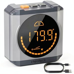 Neoteck Digital Angle Finder LED Rechargeable Level Box Protractor Bevel Gauge Inclinometer with Magnetic Base IP54 Waterproof for Woodworking Home Decoration-0