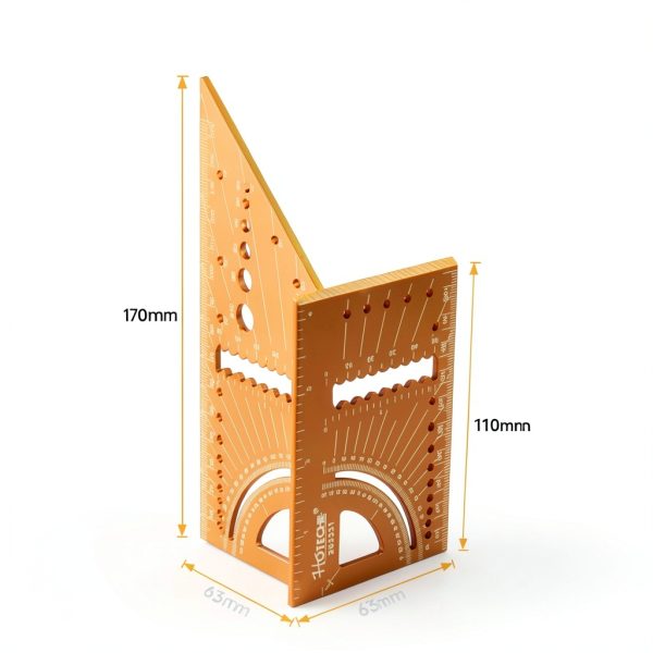 Hoteche 7 in 1 150mm 3D Multi-Angle Measuring Square Carpenter Ruler-1