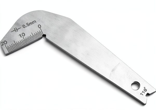 118° Drill Bit Sharpening Gauge, Stainless Steel Drill Bit Angle Gauge, Accurate 0.5mm, for Wood Metal, Compact Lightweight, Fast Efficient with Measurement Range 0-20mm-8
