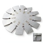 1 Piece Stainless Steel Bevel Gauge Axe Angle Gauge Round Shape Knife Angle Finder Knife Blade 15-120 Degree for Measuring Knife Angle-0