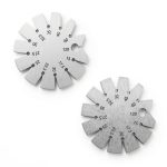 2 Pack Knife Angle Finder Professional Stainless Steel Bevel Gauge Drill Point Sharpening Gage for Woodworking, 15-120 Degree-0
