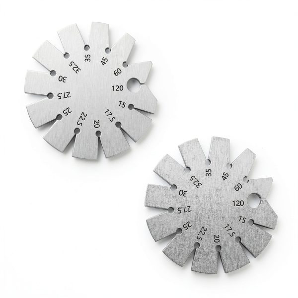 2 Pack Knife Angle Finder Professional Stainless Steel Bevel Gauge Drill Point Sharpening Gage for Woodworking, 15-120 Degree-0