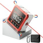 Digital Angle Finder Tool with Electronic Laser，Rechargeable Digital Angle Gauge Digital Level Protractor Inclinometer with 4 Sides Strong Magnetic for Woodworking Tablesaw.-0