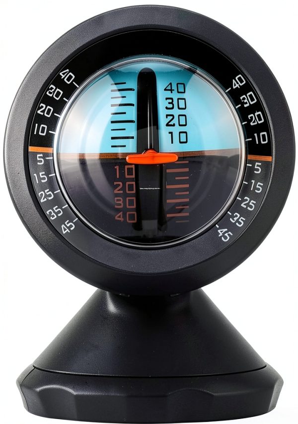 Tbest Car Inclinometer,Car Vehicle Inclinometer Slope Indicator Meter Level Tilt Gauge Road Safety Instrument-0