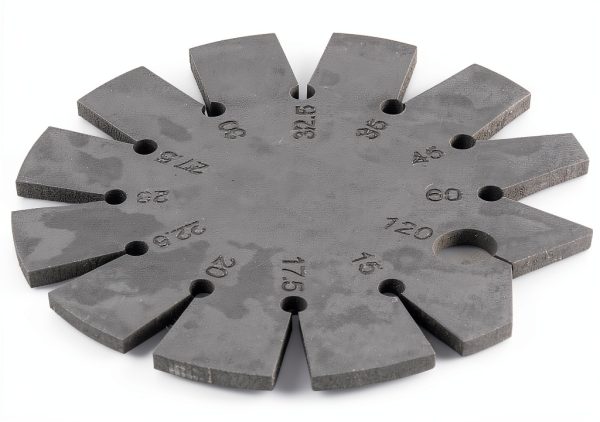 15-120 Degree Round Shape Knife Angle Finder Knife Blade Angle Gauge Stainless Steel Bevel Gauge Ax Angle Gauge for Measuring Knife Angle-1