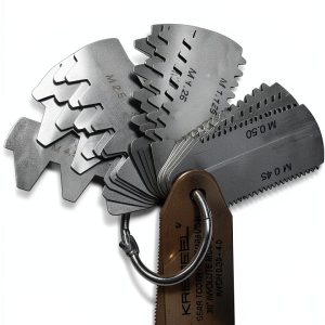 Gear Tooth Profile Pitch Gauge .35 to 4.5 Module 23 Profiles 15 Leafs 14.1/2" PA - Modular-0