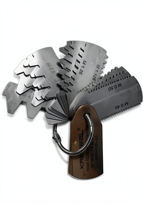 Gear Tooth Profile Pitch Gauge .35 to 4.5 Module 23 Profiles 15 Leafs 14.1/2" PA - Modular-0