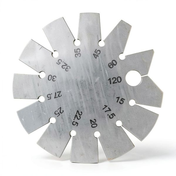 1 Piece Stainless Steel Bevel Gauge Axe Angle Gauge Round Shape Knife Angle Finder Knife Blade 15-120 Degree for Measuring Knife Angle-2