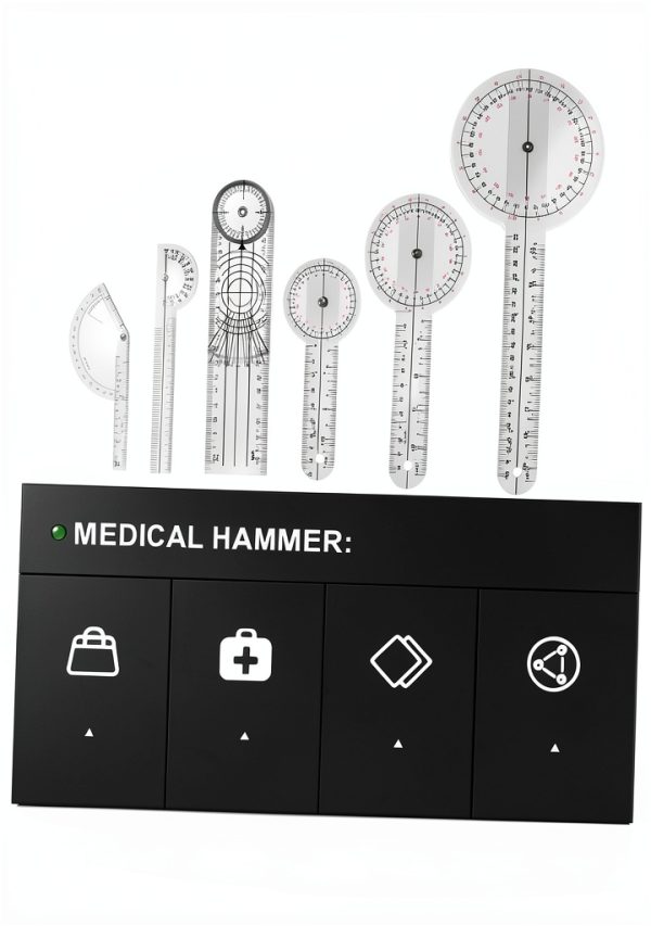 6Pcs Goniometer Plastic Angle Ruler Protractor for Joint Measurement Clear Rotary Design for Accurate Evaluation in Physical Therapy-5